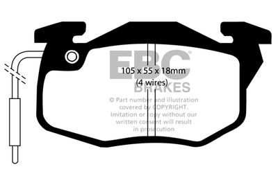 DP5454 EBC Brakes Комплект тормозных колодок, дисковый тормоз