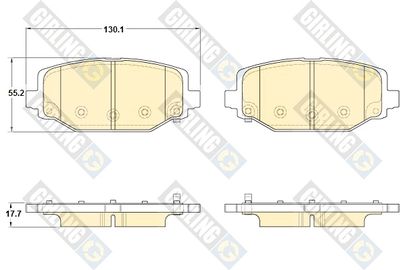 6119369 GIRLING Комплект тормозных колодок, дисковый тормоз