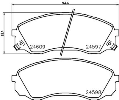 8DB355029671 HELLA PAGID Комплект тормозных колодок, дисковый тормоз