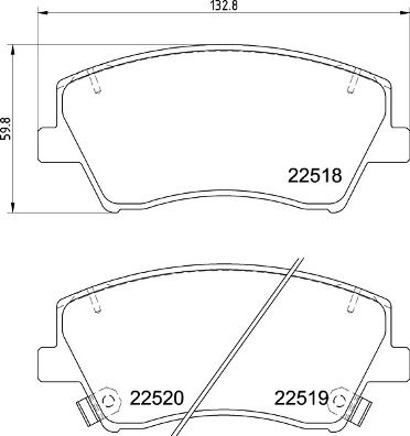 P30107 BREMBO Комплект тормозных колодок, дисковый тормоз