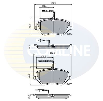 CBP11251 COMLINE Комплект тормозных колодок, дисковый тормоз