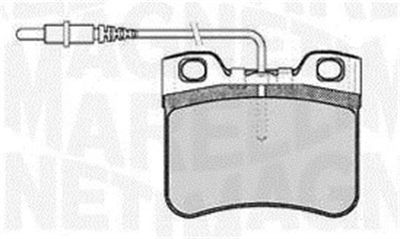 363916060165 MAGNETI MARELLI Комплект тормозных колодок, дисковый тормоз