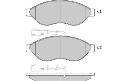 121591 E.T.F. Комплект тормозных колодок, дисковый тормоз