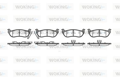 P728312 WOKING Комплект тормозных колодок, дисковый тормоз