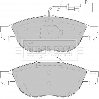 BBP1635 BORG & BECK Комплект тормозных колодок, дисковый тормоз