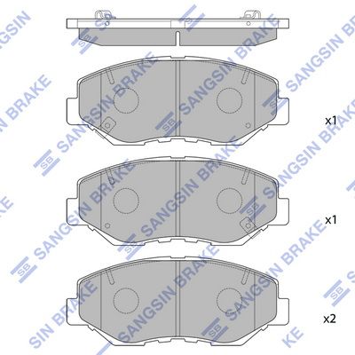 SP1237 Hi-Q Комплект тормозных колодок, дисковый тормоз