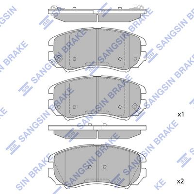 SP1202 Hi-Q Комплект тормозных колодок, дисковый тормоз