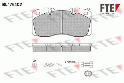 BL1764C2 FTE Комплект тормозных колодок, дисковый тормоз