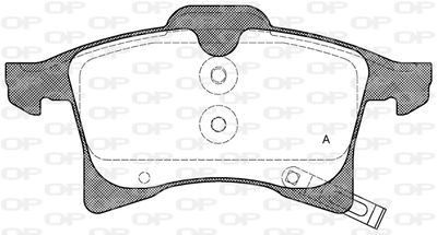 BPA103602 OPEN PARTS Комплект тормозных колодок, дисковый тормоз