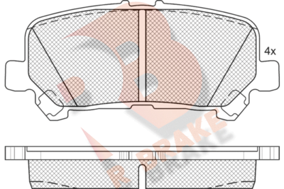 RB2409 R BRAKE Комплект тормозных колодок, дисковый тормоз