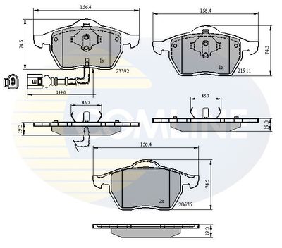 CBP11111 COMLINE Комплект тормозных колодок, дисковый тормоз