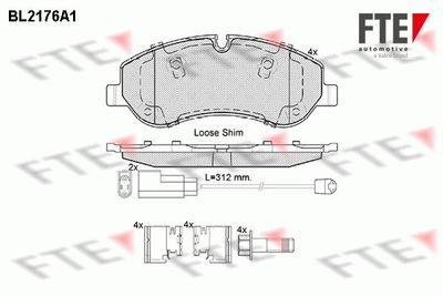 BL2176A1 FTE Комплект тормозных колодок, дисковый тормоз