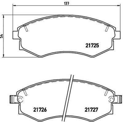 P15011 BREMBO Комплект тормозных колодок, дисковый тормоз