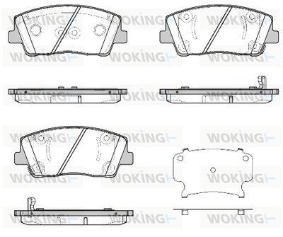 P1912302 WOKING Комплект тормозных колодок, дисковый тормоз