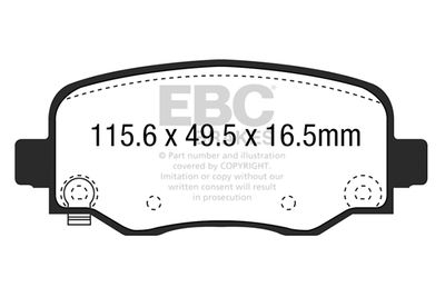 DP63031 EBC Brakes Комплект тормозных колодок, дисковый тормоз