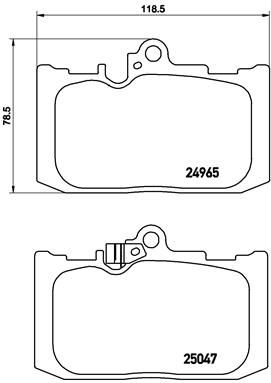 P83131 BREMBO Комплект тормозных колодок, дисковый тормоз