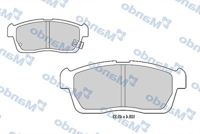 MBF015494 MANDO Комплект тормозных колодок, дисковый тормоз