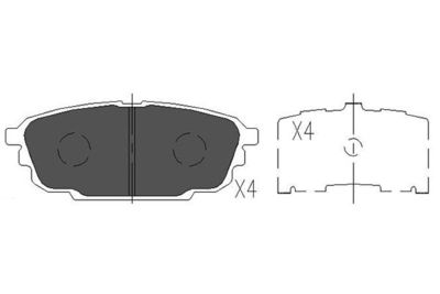 KBP4544 KAVO PARTS Комплект тормозных колодок, дисковый тормоз