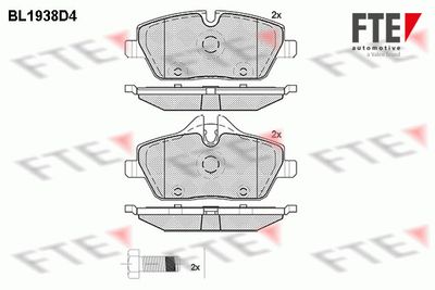 BL1938D4 FTE Комплект тормозных колодок, дисковый тормоз