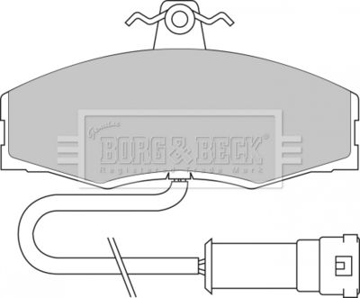 BBP1060 BORG & BECK Комплект тормозных колодок, дисковый тормоз