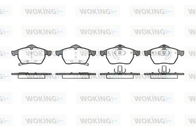 P290332 WOKING Комплект тормозных колодок, дисковый тормоз