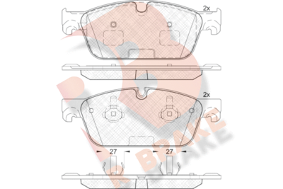 RB2104 R BRAKE Комплект тормозных колодок, дисковый тормоз