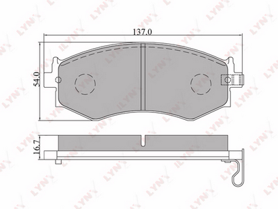 BD5708 LYNXauto Комплект тормозных колодок, дисковый тормоз