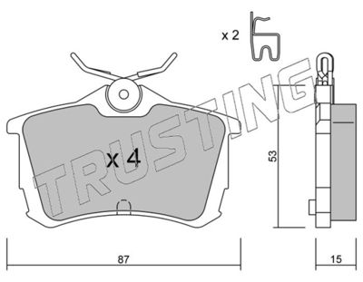 4810 TRUSTING Комплект тормозных колодок, дисковый тормоз
