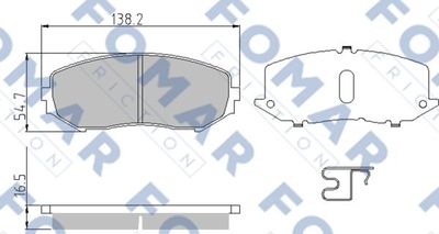 FO939381 FOMAR Friction Комплект тормозных колодок, дисковый тормоз