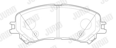 573673J JURID Комплект тормозных колодок, дисковый тормоз