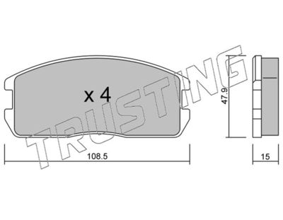 2470 TRUSTING Комплект тормозных колодок, дисковый тормоз