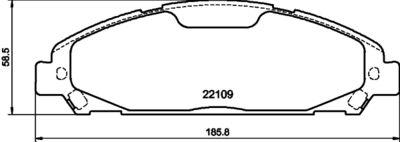 8DB355032991 HELLA PAGID Комплект тормозных колодок, дисковый тормоз