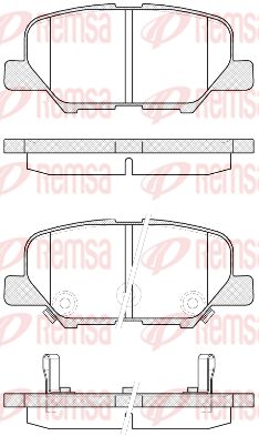 153602 REMSA Комплект тормозных колодок, дисковый тормоз