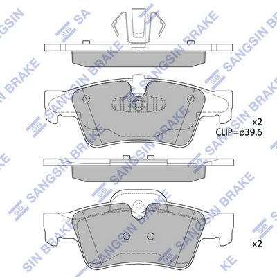 SP2190 Hi-Q Комплект тормозных колодок, дисковый тормоз