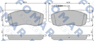 FO893781 FOMAR Friction Комплект тормозных колодок, дисковый тормоз