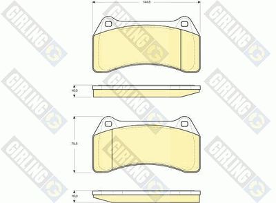 6115129 GIRLING Комплект тормозных колодок, дисковый тормоз
