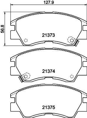 8DB355026971 HELLA Комплект тормозных колодок, дисковый тормоз