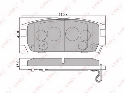 BD3606 LYNXauto Комплект тормозных колодок, дисковый тормоз