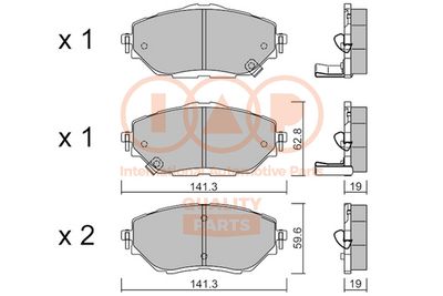 70417240P IAP QUALITY PARTS Комплект тормозных колодок, дисковый тормоз