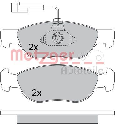 1170606 METZGER Комплект тормозных колодок, дисковый тормоз