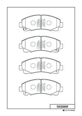D5206M MK Kashiyama Комплект тормозных колодок, дисковый тормоз