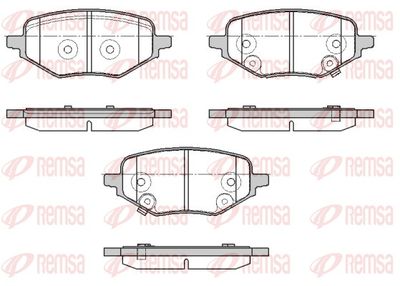 197802 REMSA Комплект тормозных колодок, дисковый тормоз
