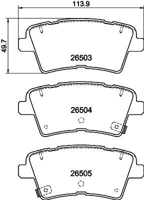 8DB355044231 HELLA PAGID Комплект тормозных колодок, дисковый тормоз