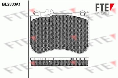 BL2833A1 FTE Комплект тормозных колодок, дисковый тормоз
