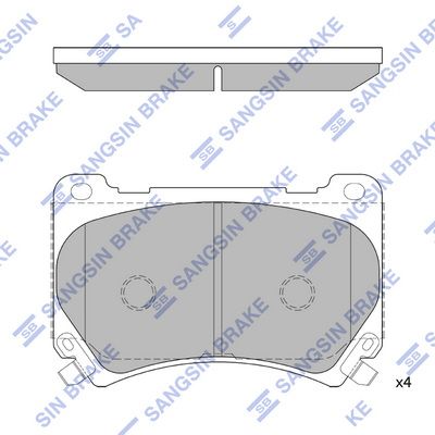 SP1206 Hi-Q Комплект тормозных колодок, дисковый тормоз