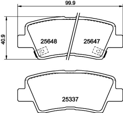 8DB355036541 HELLA PAGID Комплект тормозных колодок, дисковый тормоз