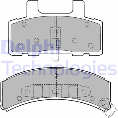 LP1167 DELPHI Комплект тормозных колодок, дисковый тормоз