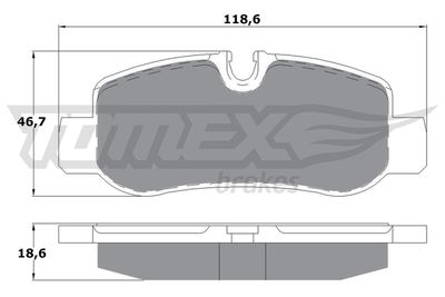 TX1781 TOMEX Brakes Комплект тормозных колодок, дисковый тормоз