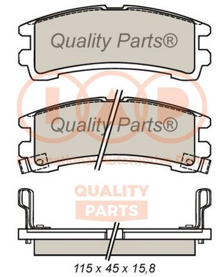 70413042 IAP QUALITY PARTS Комплект тормозных колодок, дисковый тормоз