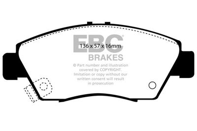 DP4891R EBC Brakes Комплект тормозных колодок, дисковый тормоз